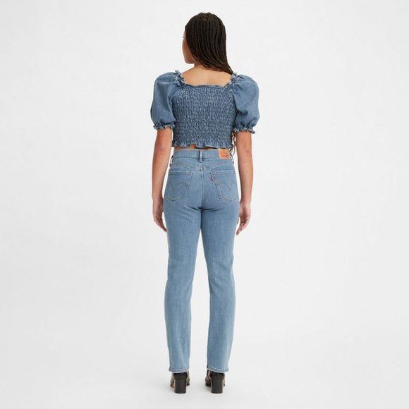 Levis Classic Mid Rise Straight Fit Jeans 12 Short - Picture 3 of 16